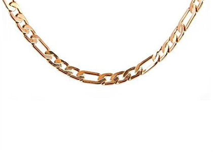 Gold Plated Mens Figaro Chain